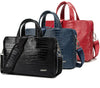 CROCO LEATHER MESSENGER HANDBAG - Laptop Bags Australia