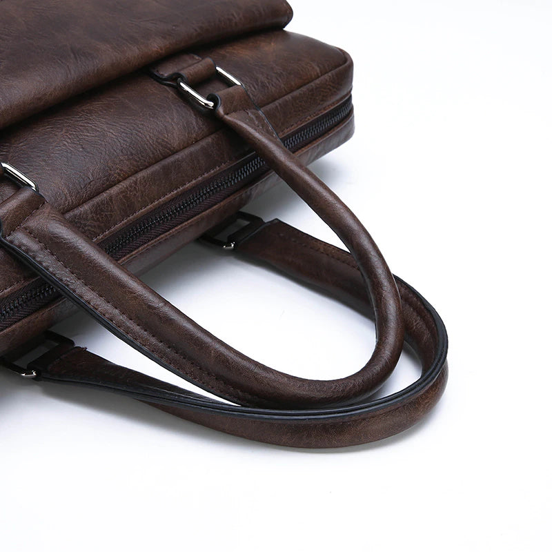 Mens leather laptop messenger bag deals