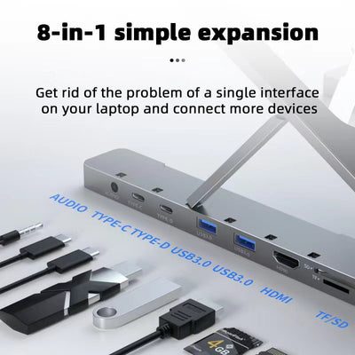 Laptop Cooling Stand + Docking station up to 15.6 inches