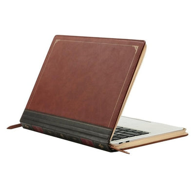 Book Cover Leather Laptop Sleeve for MacBook - Laptop Bags Australia