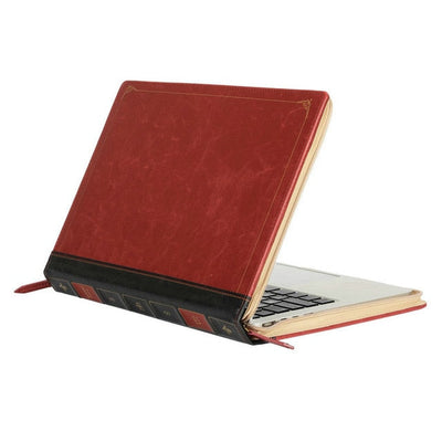 Book Cover Leather Laptop Sleeve for MacBook - Laptop Bags Australia