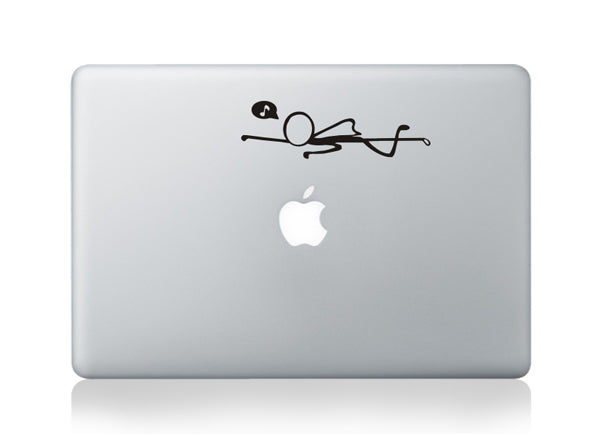 Flying Stick Man Sticker for Apple MacBook - Laptop Bags Australia